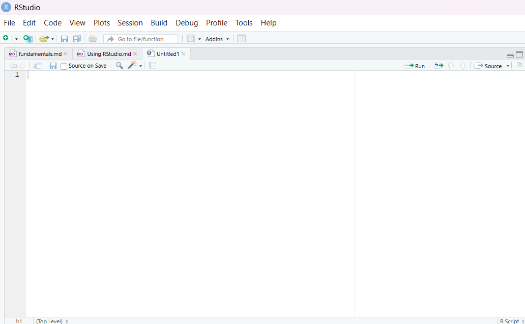 "RStudio Source Pane"