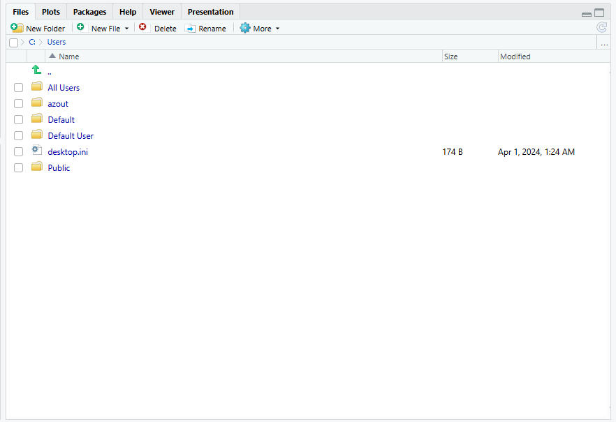 "RStudio Output"
